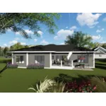 Ranch House Plan Rear Photo 01 - Radko Contemporary Ranch Home 051D-0930 - Shop House Plans and More