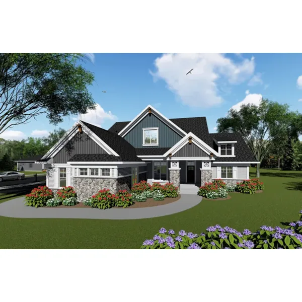 Front of Home - Abbey Hollow Craftsman Home 051D-0932 - Shop House Plans and More