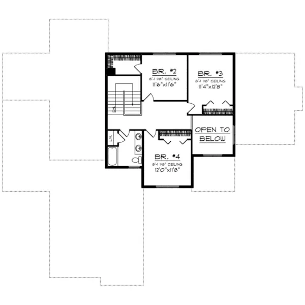 Second Floor - Caralynn Craftsman Home 051D-0935 - Shop House Plans and More