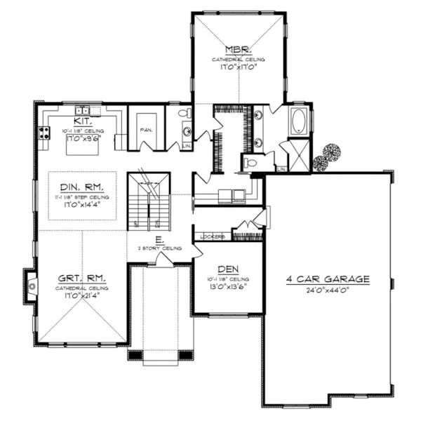 First Floor - Kelson Luxury Prairie Home 051D-0937 - Shop House Plans and More