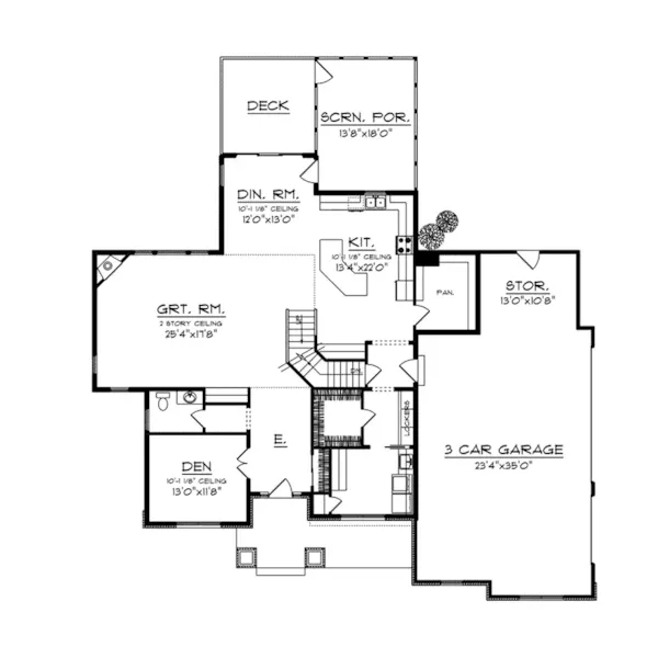 First Floor - Roxana Luxury Craftsman Home 051D-0939 - Shop House Plans and More