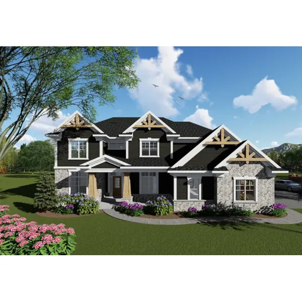 Front of Home - Roxana Luxury Craftsman Home 051D-0939 - Shop House Plans and More