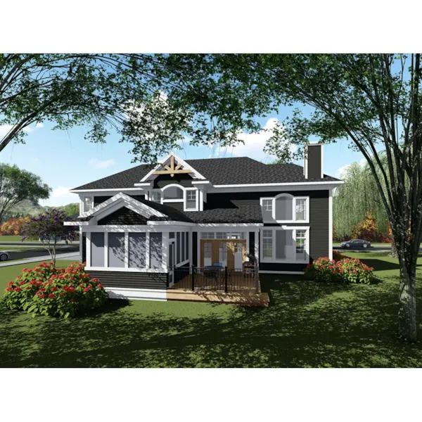 Rear Photo 01 - Roxana Luxury Craftsman Home 051D-0939 - Shop House Plans and More