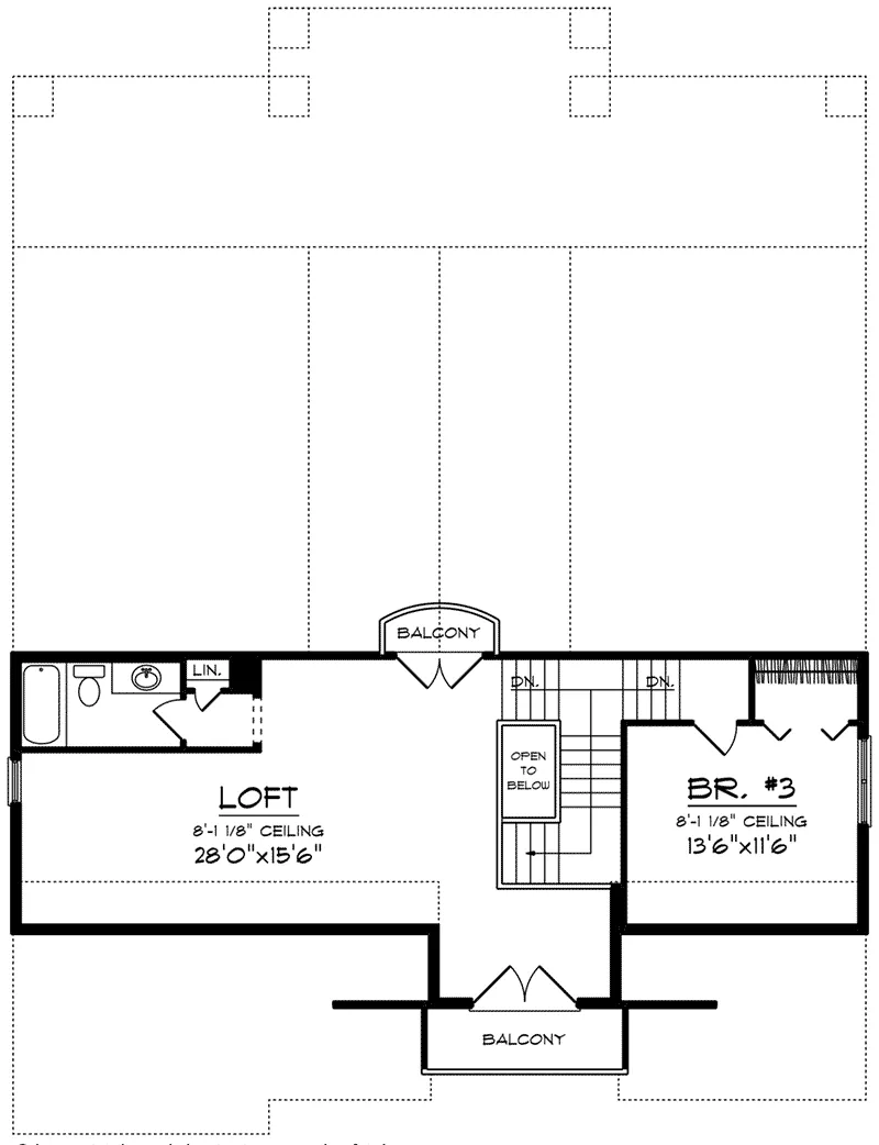 Second Floor - 051D-0941 - Shop House Plans and More