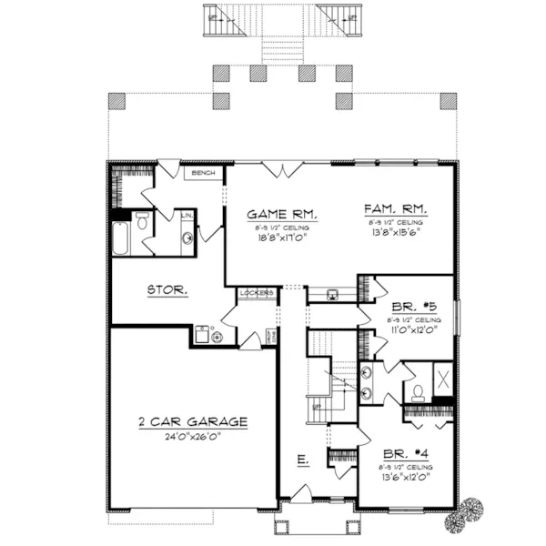 Lower Level Floor - Hidden Falls Luxury Home 051D-0941 - Shop House Plans and More