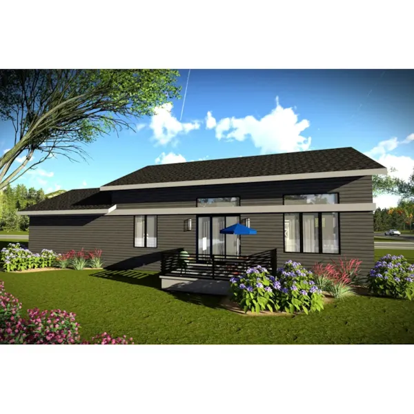 Ranch House Plan Rear Photo 01 - Goya Modern Home 051D-0945 - Search House Plans and More