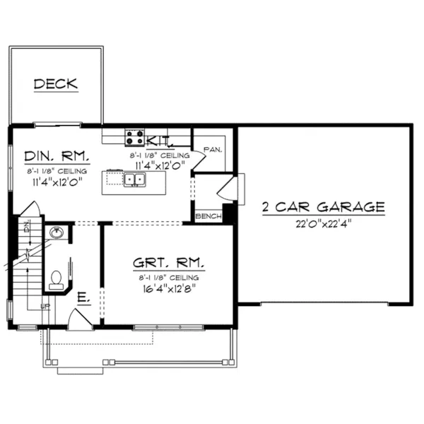 Craftsman House Plan First Floor - Grayson Heights Modern Farmhouse 051D-0946 - Search House Plans and More