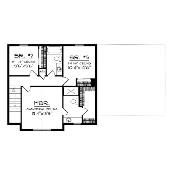 Craftsman House Plan Second Floor - Grayson Heights Modern Farmhouse 051D-0946 - Search House Plans and More