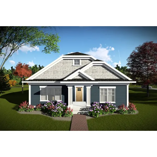 Front of Home - Persimmon Craftsman Cottage 051D-0953 - Shop House Plans and More