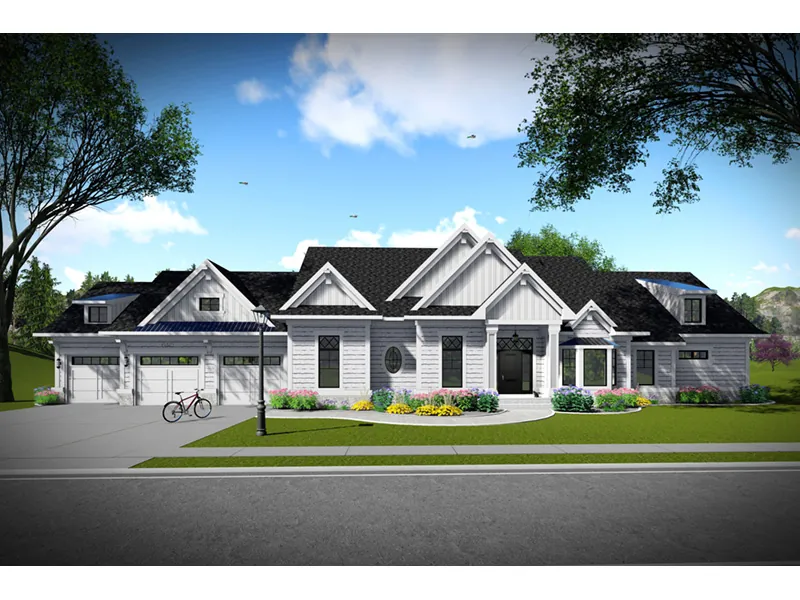 Country House Plan Front Photo 02 - Olson Creek Ranch Home 051D-0960 - Shop House Plans and More
