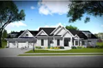 Ranch House Plan Front Photo 02 - Olson Creek Ranch Home 051D-0960 - Shop House Plans and More