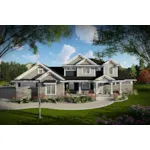 Craftsman House Plan Front of Home - Evans Lane Luxury Home 051D-0963 - Search House Plans and More