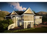 Victorian House Plan Rear Photo 01 - Melody Point Luxury Home 051D-0965 - Shop House Plans and More