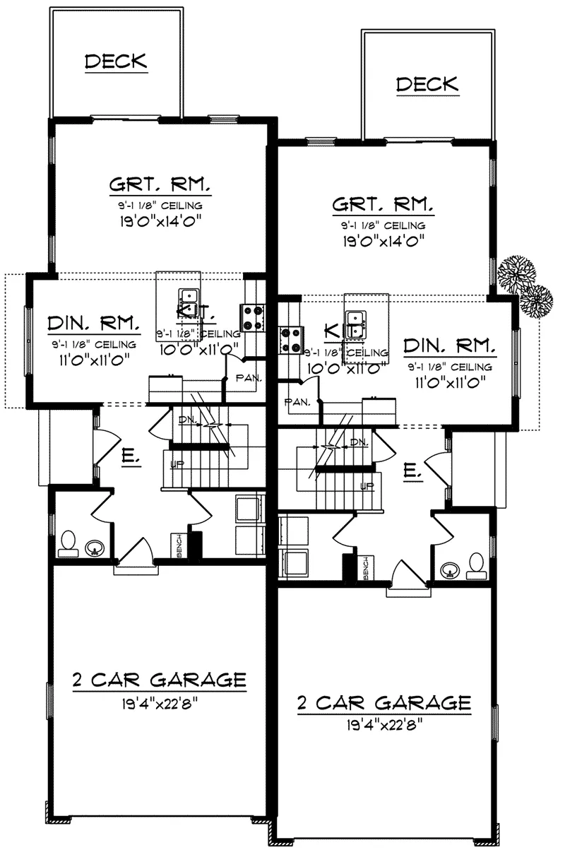 Arts & Crafts House Plan First Floor - 051D-0967 - Shop House Plans and More
