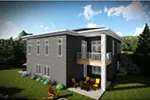 Modern House Plan Rear Photo 01 - Clifton Terrace Duplex Home 051D-0968 - Search House Plans and More