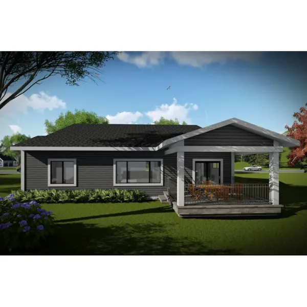 Modern House Plan Rear Photo 01 - Davin Modern Home 051D-0975 - Shop House Plans and More