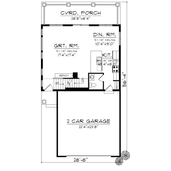 Arts & Crafts House Plan First Floor - Duxbury Bay Craftsman Home 051D-0976 - Search House Plans and More