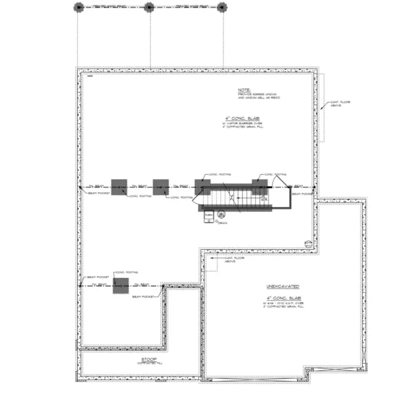 Country House Plan Fondation Photo - Grassy Point Craftsman Home 051D-0981 - Search House Plans and More