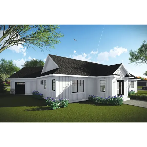 Ranch House Plan Rear Photo 01 - Abbey Vista Modern Farmhouse 051D-0982 - Shop House Plans and More