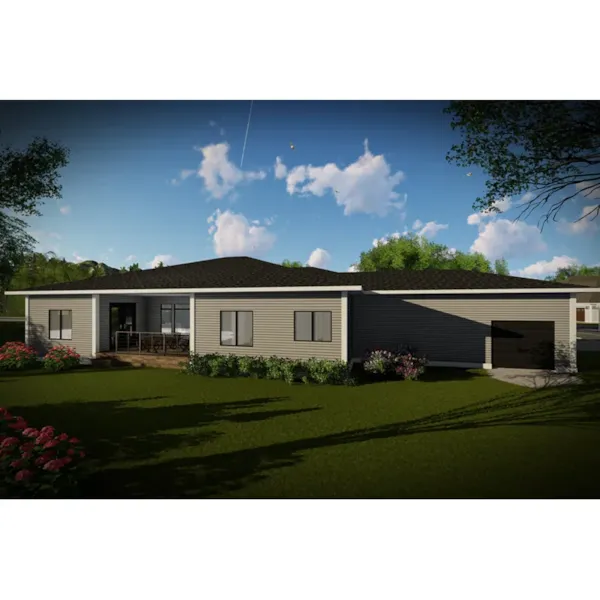 Sunbelt House Plan Rear Photo 01 - Bello Modern Home 051D-0984 - Shop House Plans and More