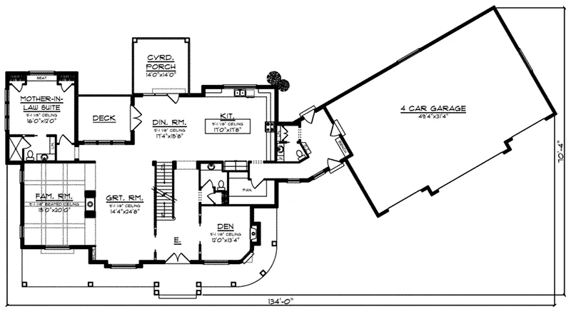 Farmhouse Plan First Floor - Mulberry Lane Luxury Home 051D-0989 - Shop House Plans and More