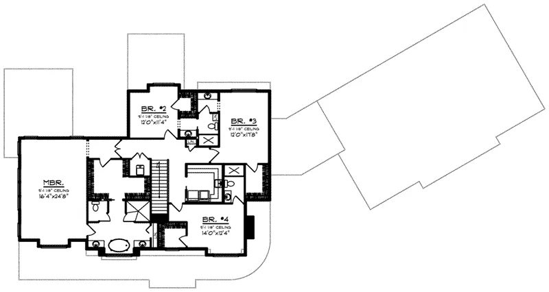 Farmhouse Plan Second Floor - Mulberry Lane Luxury Home 051D-0989 - Shop House Plans and More
