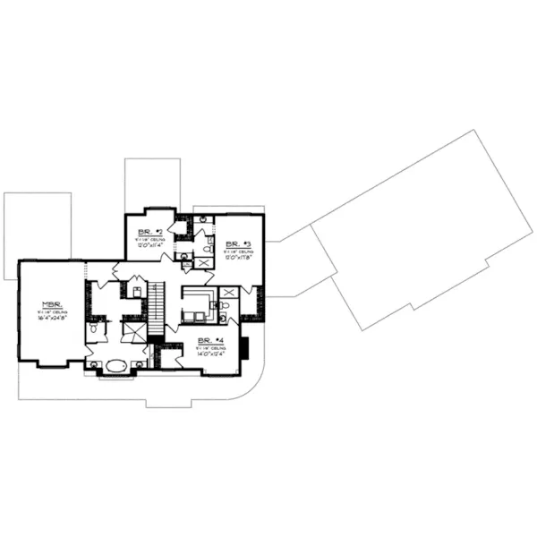 Beach & Coastal House Plan Second Floor - Mulberry Lane Luxury Home 051D-0989 - Shop House Plans and More