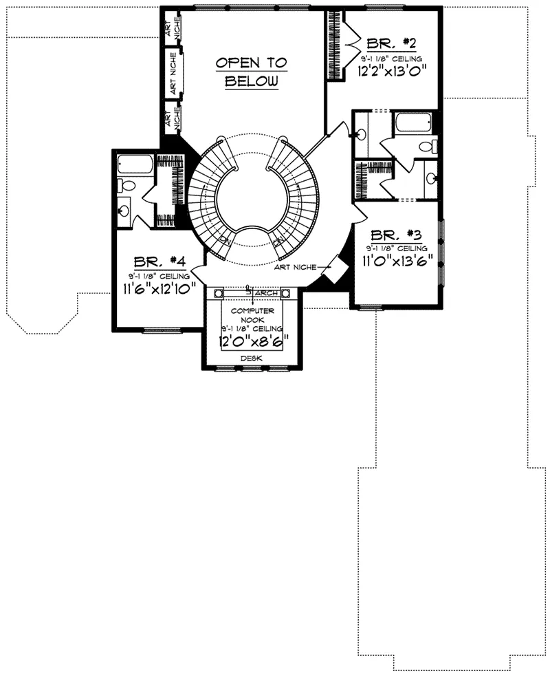 European House Plan Second Floor - Ronaldo Italian Home 051D-0990 - Shop House Plans and More