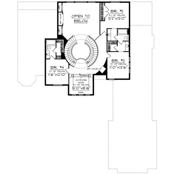 European House Plan Second Floor - Ronaldo Italian Home 051D-0990 - Shop House Plans and More