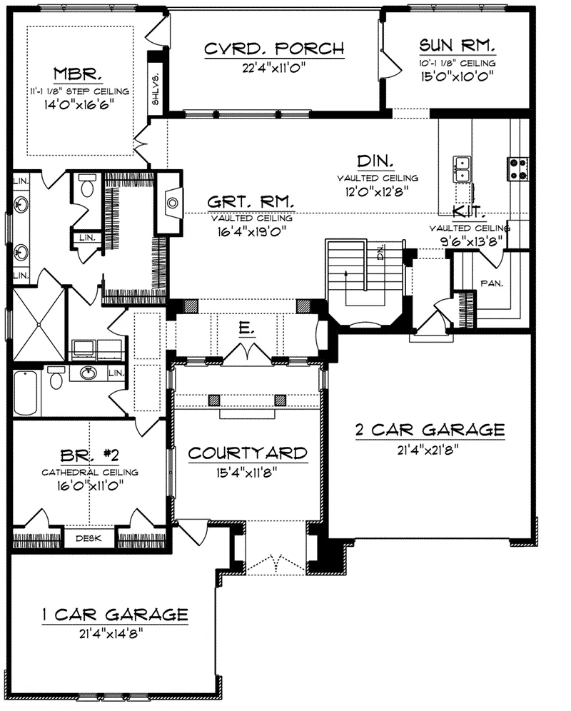 Rustic House Plan First Floor - Santa Luca Italian Home 051D-0992 - Shop House Plans and More