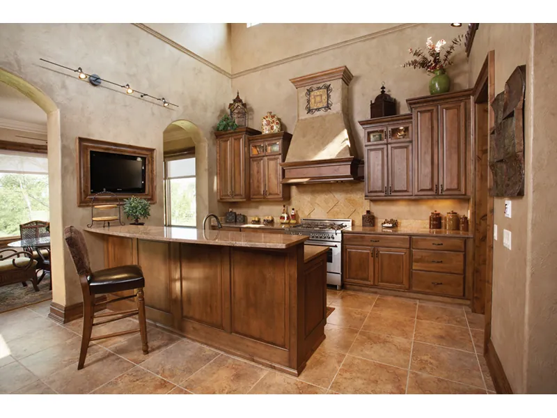 Rustic House Plan Kitchen Photo 01 - Santa Luca Italian Home 051D-0992 - Shop House Plans and More