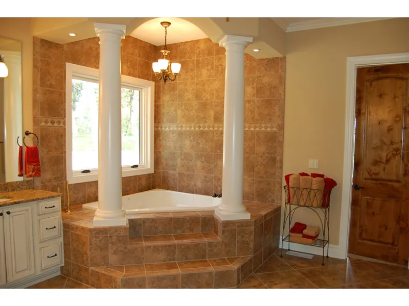 Luxury House Plan Master Bathroom Photo 02 - Palamino Mediterranean Home 051D-0994 - Shop House Plans and More