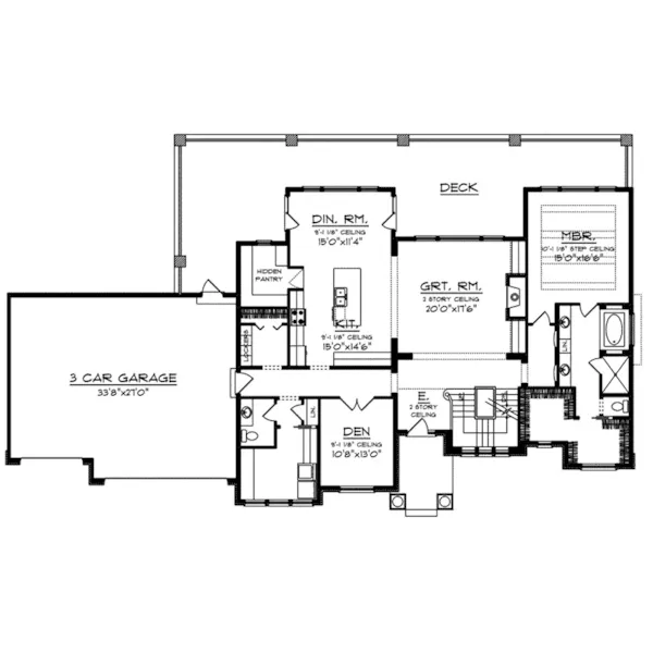 Luxury House Plan First Floor - Martin Lane Luxury Home 051D-0998 - Shop House Plans and More