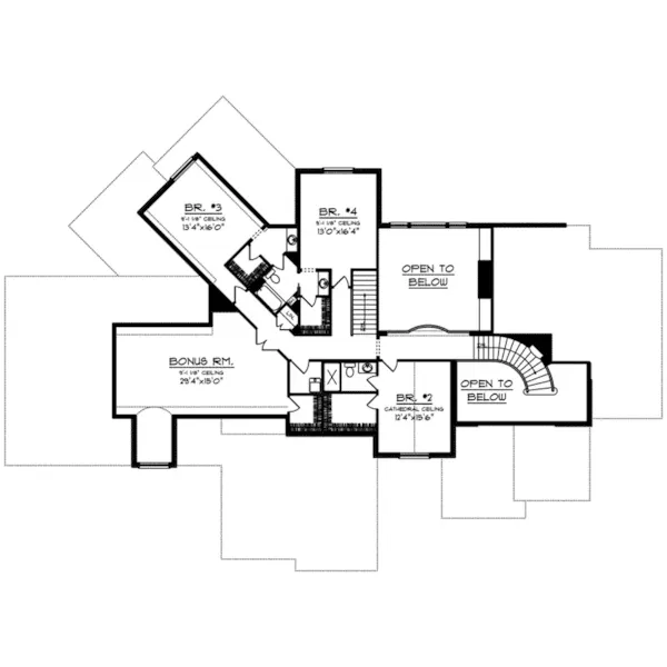 Rustic House Plan Second Floor - Sage River Luxury Home 051D-1000 - Shop House Plans and More