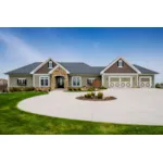 Ranch House Plan Front of Home - Horse Hill Country Home 051D-1007 - Search House Plans and More