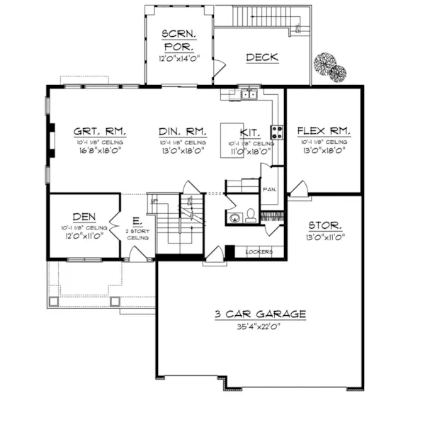 Country House Plan First Floor - Shady Grove Luxury Home 051D-1009 - Shop House Plans and More