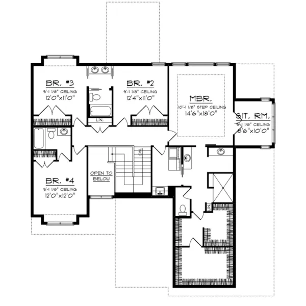 Country House Plan Second Floor - Shady Grove Luxury Home 051D-1009 - Shop House Plans and More