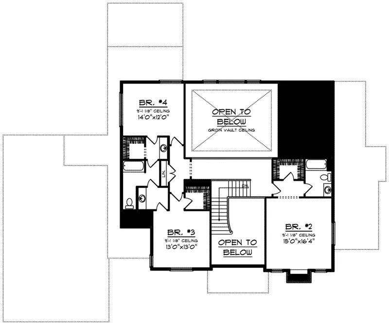 Mountain House Plan Second Floor - Miller Point Luxury Home 051D-1011 - Shop House Plans and More
