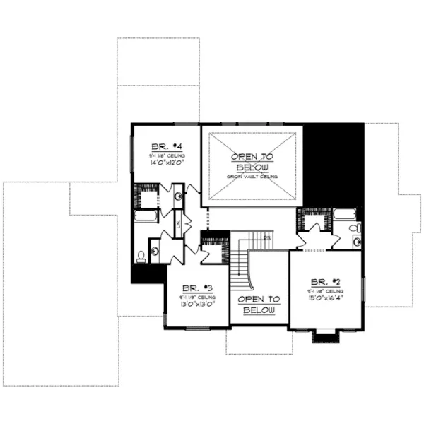 European House Plan Second Floor - Miller Point Luxury Home 051D-1011 - Shop House Plans and More