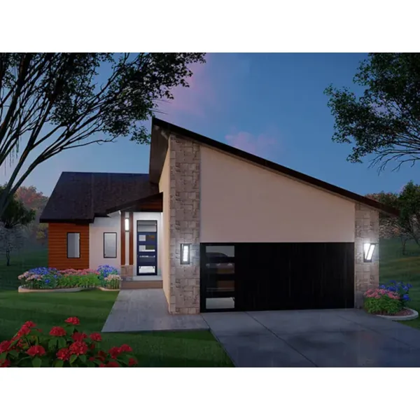 Modern Home With Striking Roofline