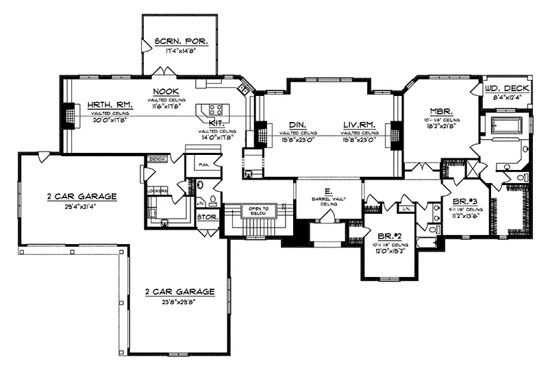 Country French House Plan First Floor - Schoenfield Luxury European Home 051S-0001 - Shop House Plans and More