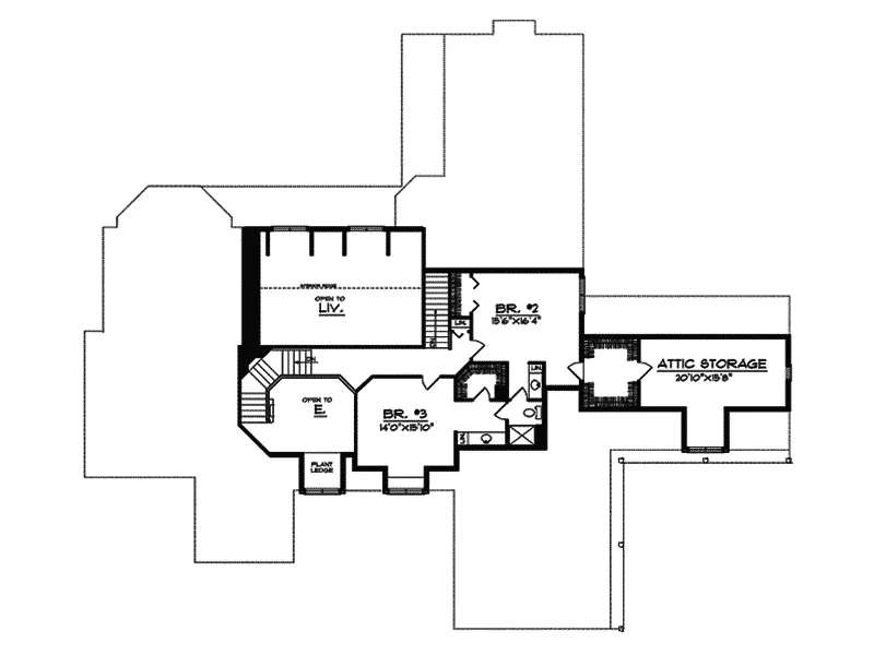 Craftsman House Plan Second Floor - Laurent English Luxury Home 051S-0004 - Shop House Plans and More