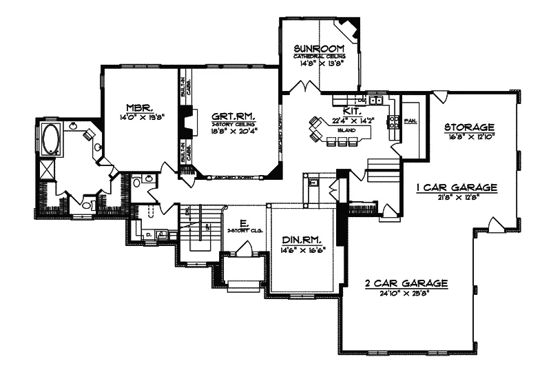 Arts & Crafts House Plan First Floor - Nashua Place Luxury Home 051S-0005 - Shop House Plans and More