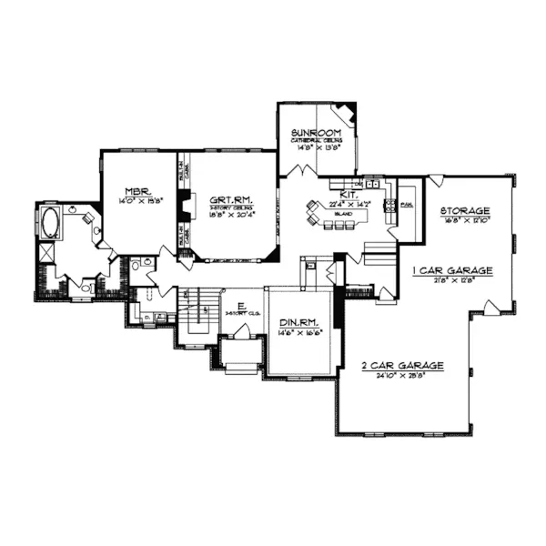 Arts & Crafts House Plan First Floor - Nashua Place Luxury Home 051S-0005 - Shop House Plans and More