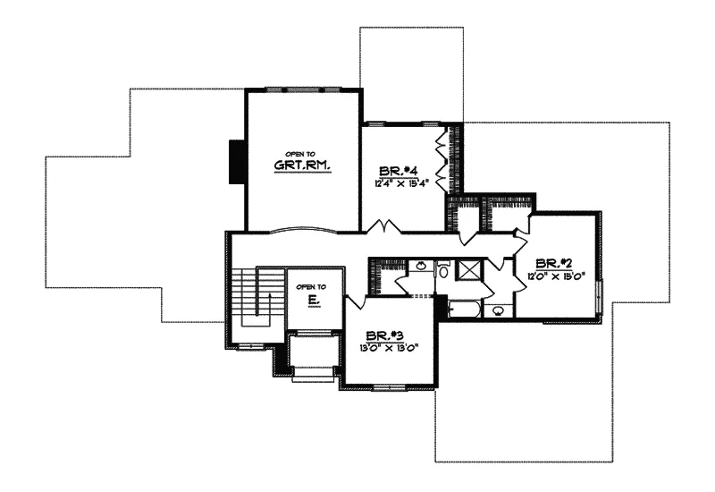 Arts & Crafts House Plan Second Floor - Nashua Place Luxury Home 051S-0005 - Shop House Plans and More