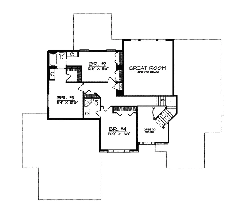 European House Plan Second Floor - Essman Spring Luxury Home 051S-0006 - Search House Plans and More