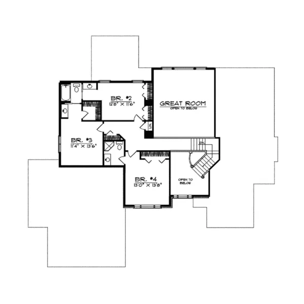 Traditional House Plan Second Floor - Essman Spring Luxury Home 051S-0006 - Search House Plans and More