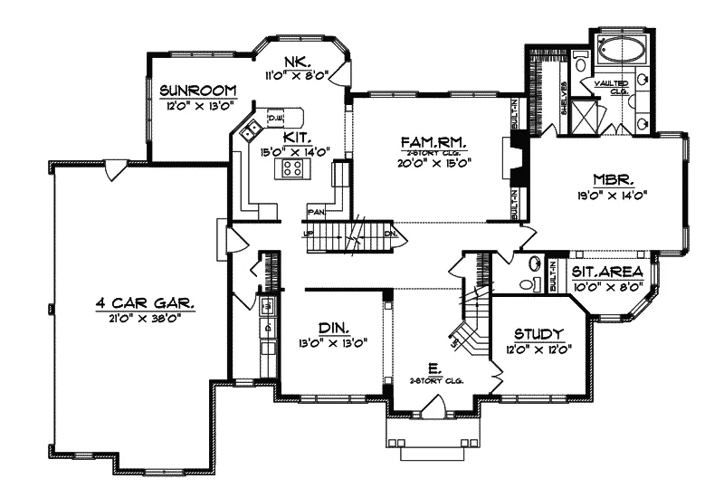 European House Plan First Floor - Cassandra Manor Luxury Home 051S-0010 - Search House Plans and More