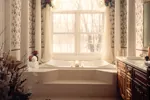 European House Plan Master Bathroom Photo 01 - Cassandra Manor Luxury Home 051S-0010 - Search House Plans and More