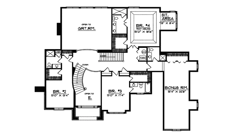 European House Plan Second Floor - European Luxury House 051S-0011 - Shop House Plans and More